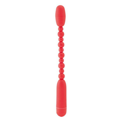 Красный анальный вибратор-палочка - 19 см., фото 