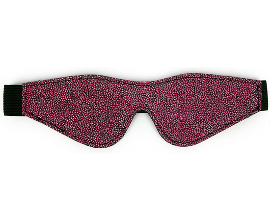 Сплошная черно-розовая маска на глаза на эластичных ремешках, фото 