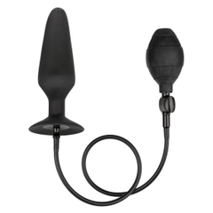 Черная расширяющаяся анальная пробка XL Silicone Inflatable Plug - 16 см., фото 