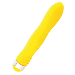 Желтый водонепроницаемый вибратор - 18 см., фото 