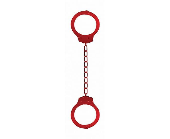 Металлические красные оковы Pleasure Legcuffs, фото 