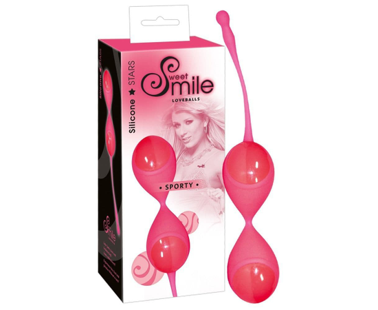 Розовые вагинальные шарики с хвостиком для извлечения, Цвет: розовый, фото 
