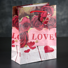 Подарочный пакет Love - 23 х 18 см., фото 