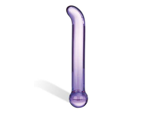 Гладкий стеклянный стимулятор точки G, 18 см, Цвет: фиолетовый, фото 