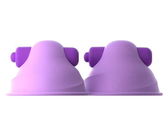 Фиолетовые виброприсоски-стимуляторы на соски Vibrating Nipple, фото 
