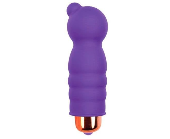 Фиолетовая вибропуля с выступом на кончике, фото 