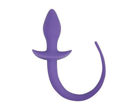 Фиолетовая анальная втулка с хвостиком, фото 
