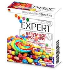 Цветные ароматизированные презервативы Expert "Безумное ассорти" - 3 шт., фото 