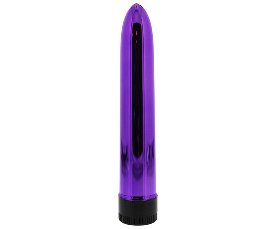 Фиолетовый классический вибратор KRYPTON STIX 7 MASSAGER - 17,8 см., фото 