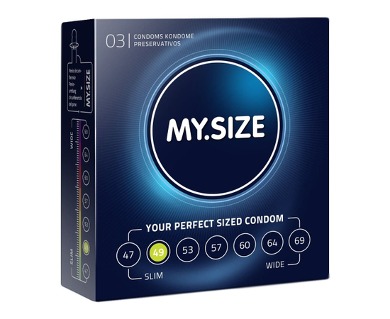 Презервативы MY.SIZE размер 49 - 3 шт., Объем: 3 шт., Цвет: прозрачный, фото 