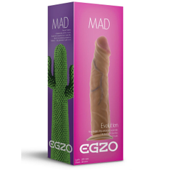 Реалистичный фаллоимитатор без мошонки Mad Cactus - 20,5 см., Цвет: телесный, фото 