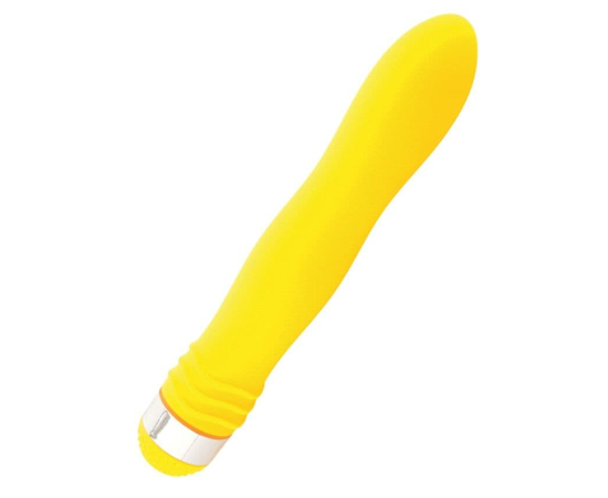 Желтый водонепроницаемый вибратор - 18 см., фото 