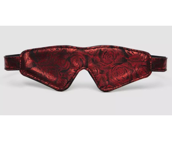 Двусторонняя красно-черная маска на глаза Reversible Faux Leather Blindfold, фото 