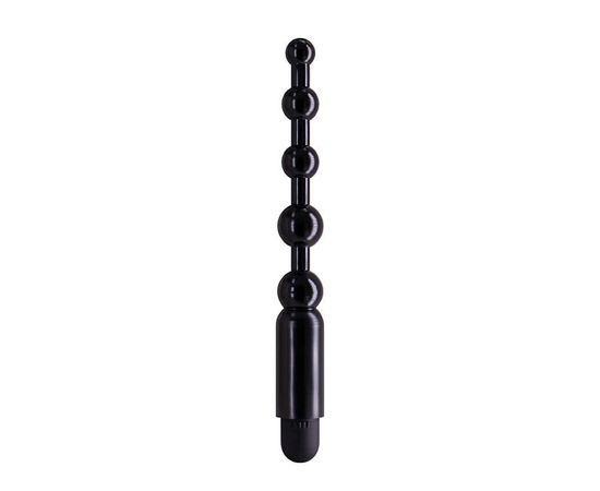 Черная виброцепочка ANAL PLAY - 12,5 см., фото 