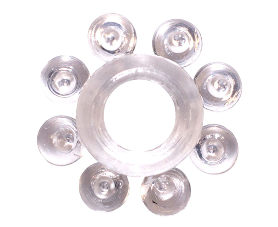 Прозрачное эрекционное кольцо Rings Bubbles, фото 