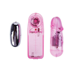 Два виброяйца с выносным пультом управления вибрацией, Цвет: розовый, фото 