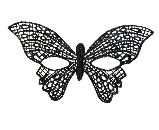 Нитяная маска в форме бабочки, Цвет: черный, фото 