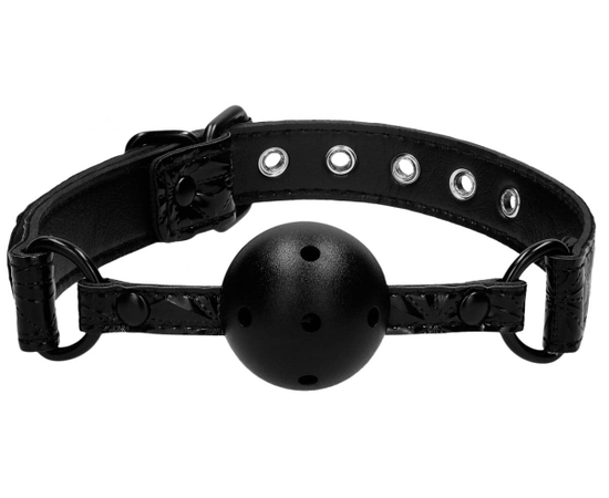 Черный кляп-шарик Breathable Luxury Ball Gag, фото 