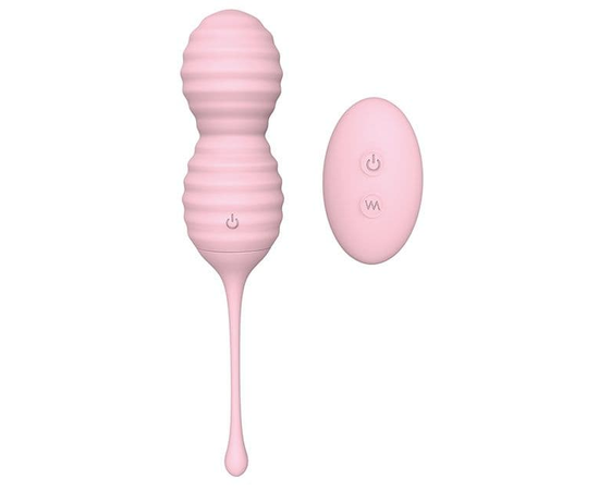 Розовые вагинальные виброшарики BEEHIVE, фото 