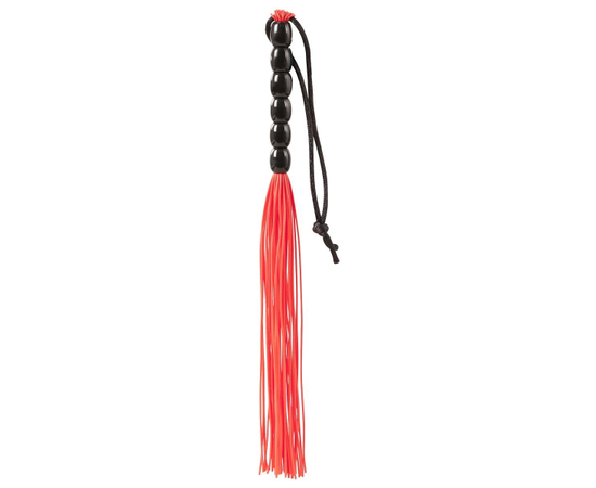 Красная мини-плеть из резины Rubber Mini Whip - 22 см., фото 