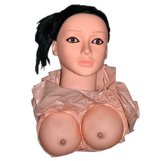 Надувная секс-кукла «Брюнетка» с реалистичной вставкой и вибрацией, фото 