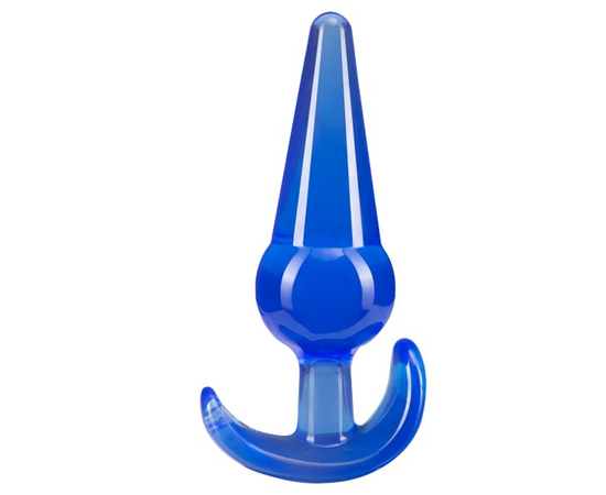 Синяя анальная пробка в форме якоря Large Anal Plug - 12,2 см., фото 