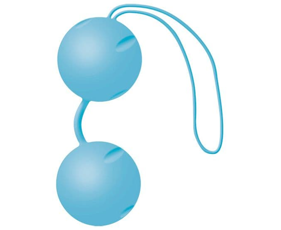 Голубые матовые вагинальные шарики Joyballs, Цвет: голубой, фото 