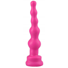 Анальный стимулятор-ёлочка - 14,5 см., Цвет: ярко-розовый, фото 