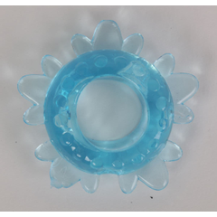 Голубое эрекционное кольцо "Снежинка", фото 