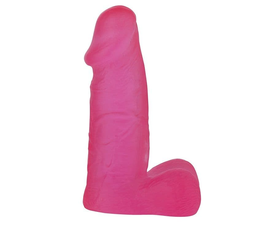 Розовый фаллоимитатор с мошонкой XSKIN 5 PVC DONG - 13 см., Цвет: розовый, фото 