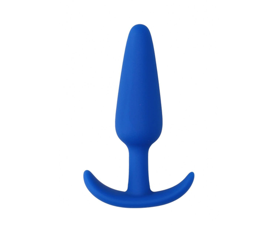 Анальная пробка для ношения Slim Butt Plug - 8,3 см., Цвет: синий, фото 