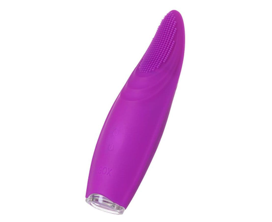 Фиолетовый клиторальный стимулятор с ресничками JOS ALICIA - 15,5 см., Цвет: фиолетовый, фото 