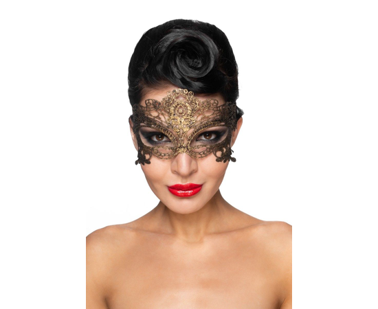 Золотистая карнавальная маска "Канопус", Цвет: золотистый, фото 