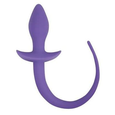 Фиолетовая анальная втулка с хвостиком, фото 