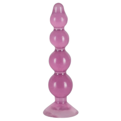 Розовый анальный стимулятор-ёлочка Anal Beads - 13 см., фото 