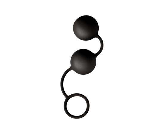 Черные анальные шарики Blaze с шнурком, фото 