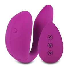 Фиолетовый вибратор для пар O-Sensual Double Rush, фото 