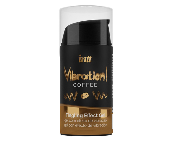 Жидкий интимный гель с эффектом вибрации Vibration! Coffee - 15 мл., фото 