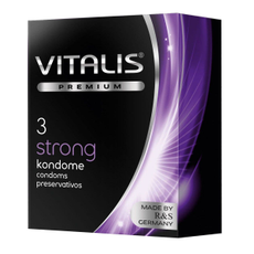 Презервативы с утолщенной стенкой VITALIS PREMIUM strong - 3 шт., Объем: 3 шт., Цвет: прозрачный, фото 