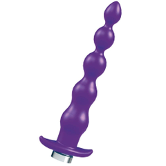 Фиолетовая анальная перезаряжаемая виброцепочка VeDO Quaker - 21 см., фото 