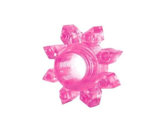 Розовое эрекционное кольцо Cockring star, фото 