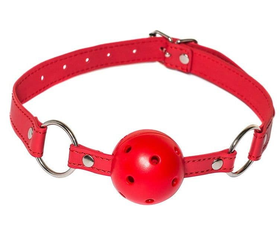 Красный кляп-шарик Firecracker, фото 
