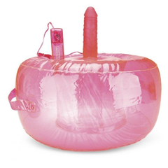 Розовая надувная подушка для секса в вибратором, фото 
