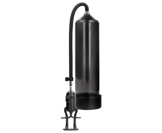 Черная вакуумная помпа для мужчин с насосом в виде поршня Deluxe Beginner Pump, фото 