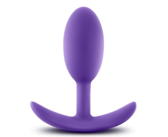 Фиолетовая анальная пробка Wearable Vibra Slim Plug Medium - 10,1 см., фото 