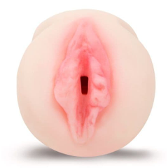Телесный реалистичный мастурбатор-вагина с розовыми губками, фото 