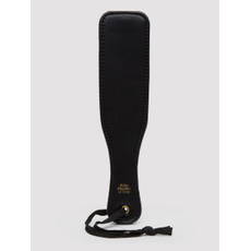 Черная шлепалка Bound to You Faux Leather Small Spanking Paddle - 25,4 см., фото 