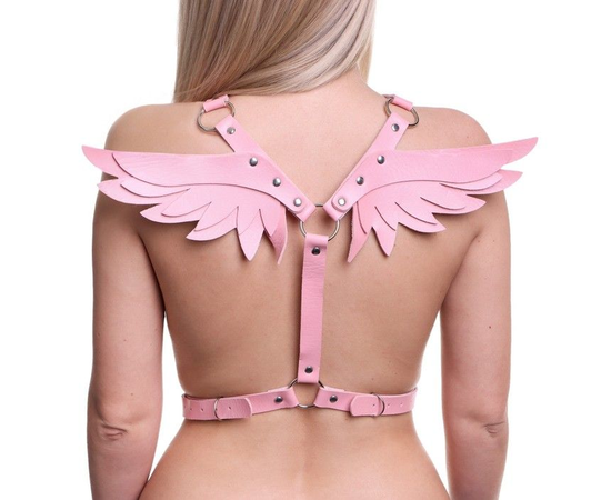 Портупея «Оки-Чпоки» с крыльями, Цвет: розовый, Размер: S-M-L, фото 