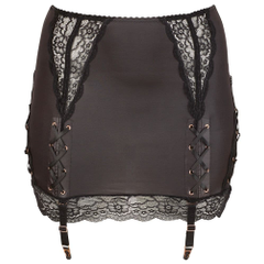 Облегающая юбка-пояс с пажами для чулок, Цвет: черный, Размер: 4X, фото 