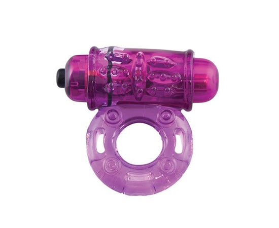 Фиолетовое эрекционное виброкольцо OWOW PURPLE, фото 